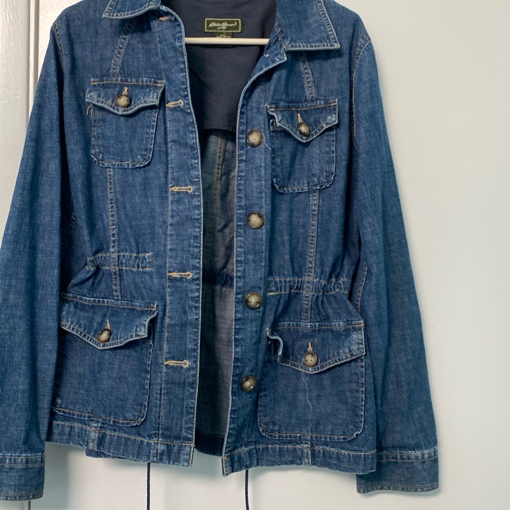Womens Denim Jacket Eddie Bauer Brand  Size Medium